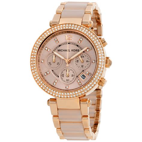 michael kors rose gold-tone parker watch|Michael Kors parker rose gold.